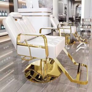 Reclining Modern Barber Shop Chair barber Chairs luxury White
