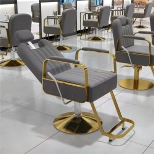 Reclining Modern Barber Shop Chair barber Chairs luxury Gray